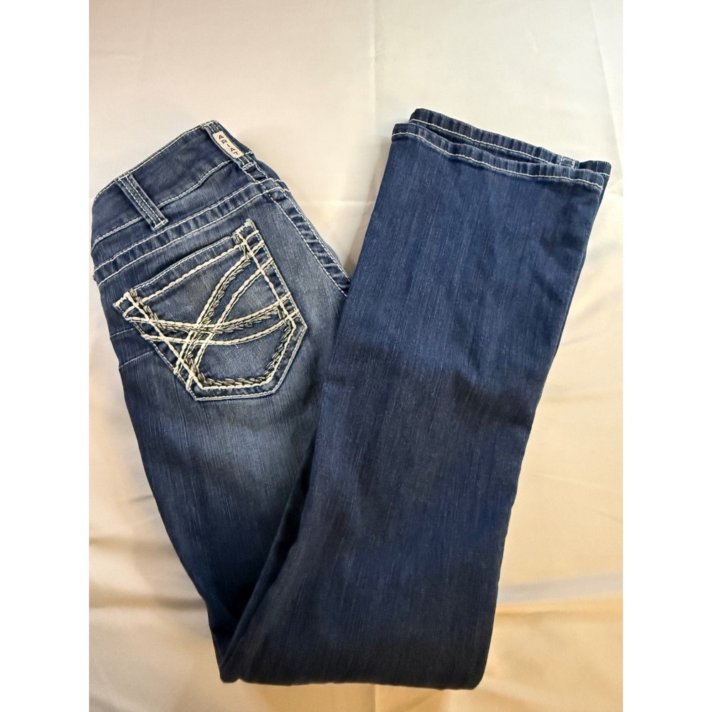 Ariat Real Denim Womens 27S Medium Wash Bootcut Western Jeans Contrast Stitch
